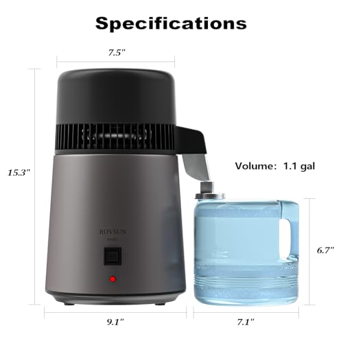 High Efficiency 1.1 Gallon Water Distiller