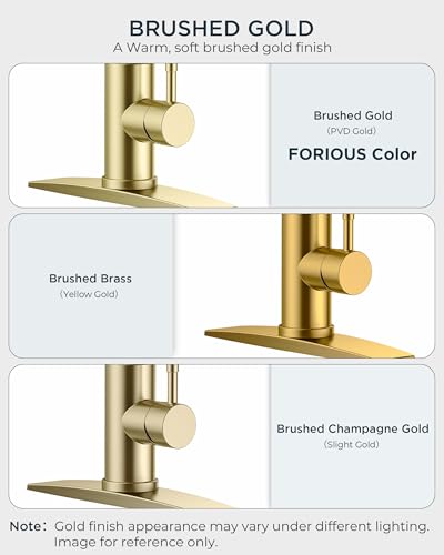Gold Kitchen Faucet with Soap Dispenser