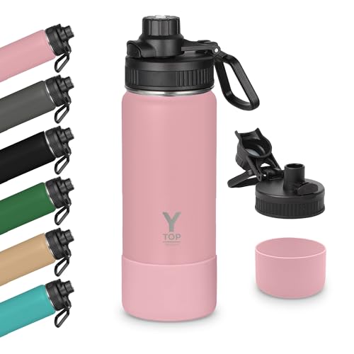Y TOP 18 oz Insulated Water Bottle Leak Proof Spout Lid Fits in Car Cup Holder