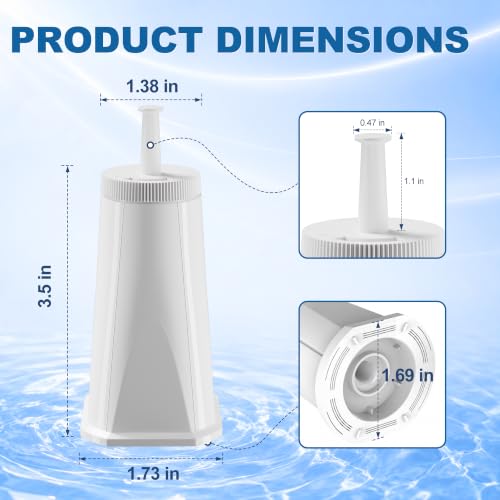 Replacement Water Filter for Breville Barista Touch Espresso Machine BES880 (6 Count)