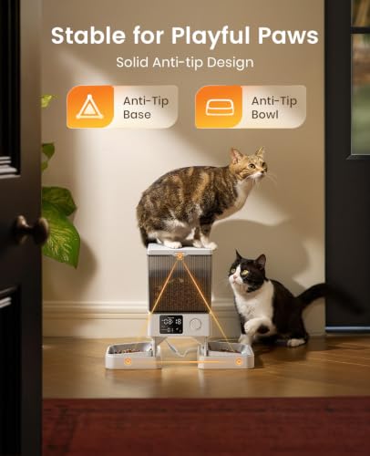 Automatic Cat Feeder for 2 Cats Pets