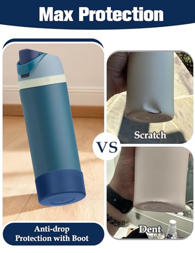 2PCS Silicone Boot for Owala FreeSip Water Bottle 24oz (2 Count)