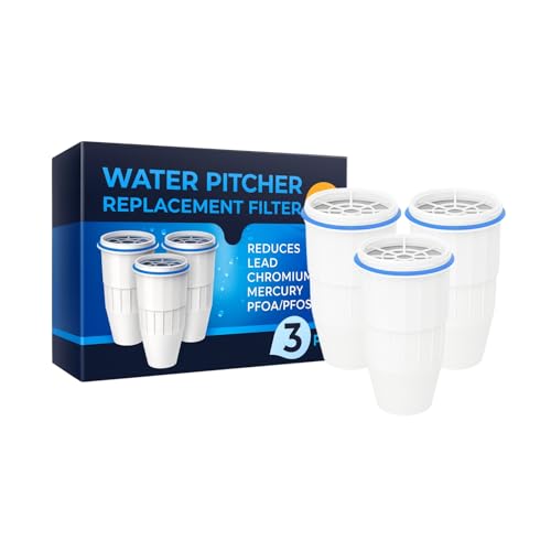 Water Filter Replacement Compatible with ZeroWater Pitchers and Dispensers ZR (3 Count)