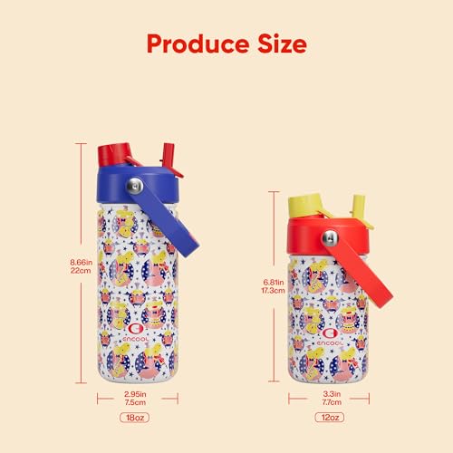 Kids Insualated Water Bottle with Straw