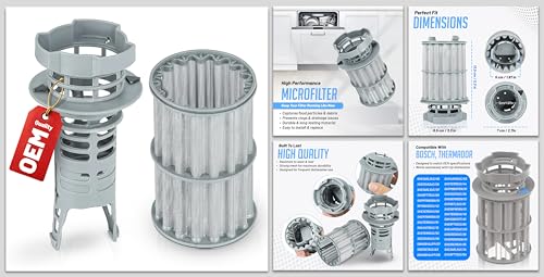 New Upgraded 00645038 645038 Micro Filter Dishwasher Drain Filter Compatible with Bosch Thermador Kenmore Dishwasher filter
