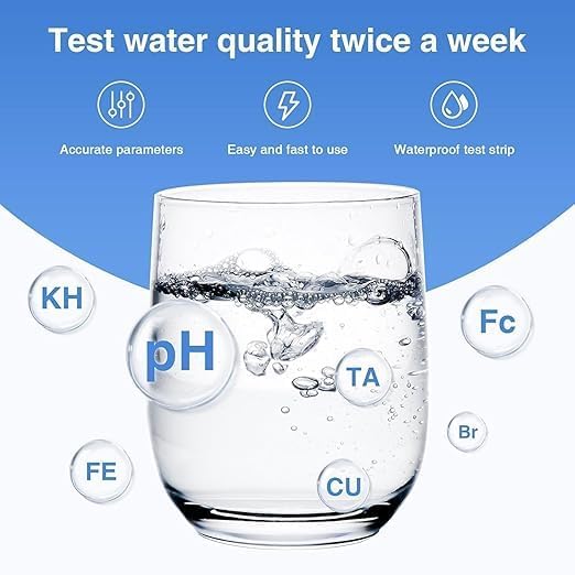 16-in-1 Drinking Water Test Strips, 20 PCS - Home Testing Kit for Tap & Well Water | Lead, Nitrate, Chlorine, Iron, Manganese, pH, Hardness, Mercury, Fluoride Detection (50 Count)