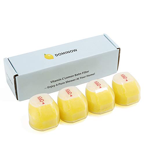 4 Pack of Lemon Balm Replacement Filters Set for Shower Head (4 Count)
