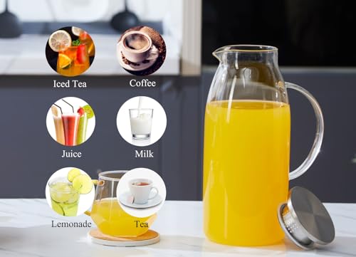80 Oz Glass Pitcher with Lid