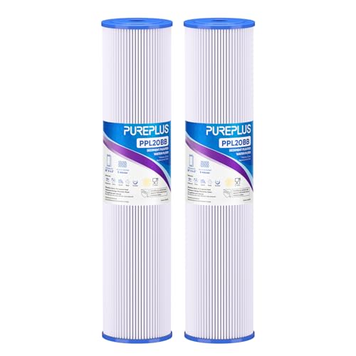 5 Micron 20" x 4.5" Whole House Pleated Sediment Filter for Well Water (2 Count)