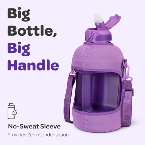 Motivational Water Bottle with Time Marker and Straw Lid 78 oz