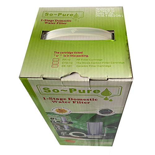 One Stage Countertop Drinking Water Filtration System Removes Chlorine with Block Activated Carbon Filter