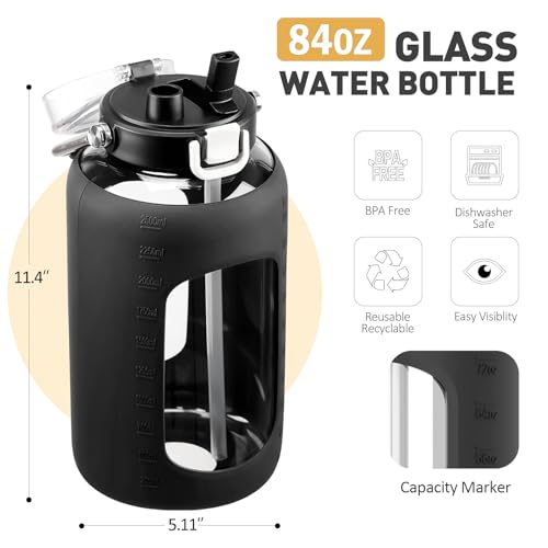 84oz Glass Water Bottle