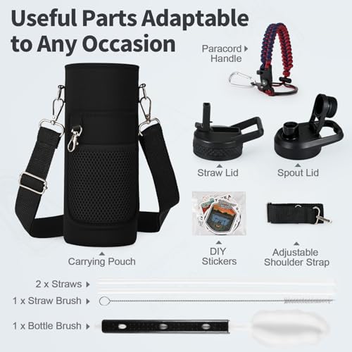 40 oz Insulated Water Bottle with Straw