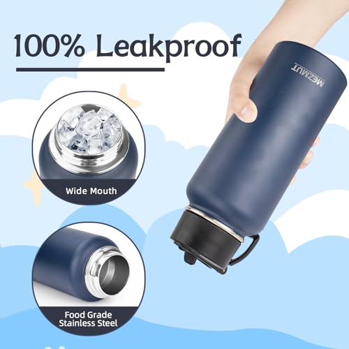 32oz Metal Sports Insulated Water Bottle with Straw Lid