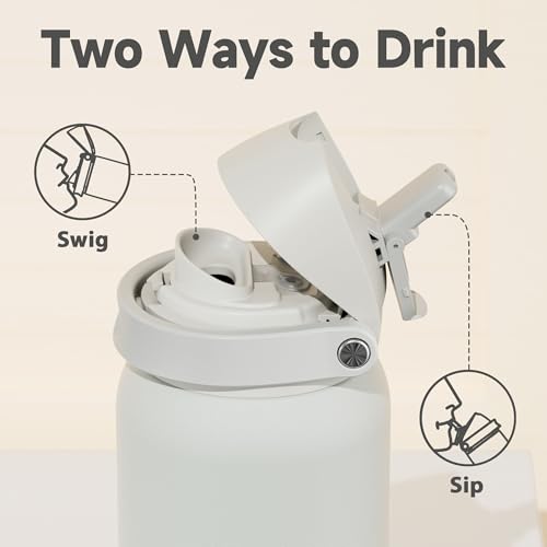 40 oz Insulated Water Bottle with Straw