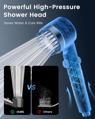 Filtered Shower Head with Handheld 3PCS Filters ShowerHead