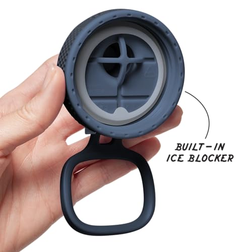Sport Triple Insulated Water Bottle with Spout Lid and Ice Blocker
