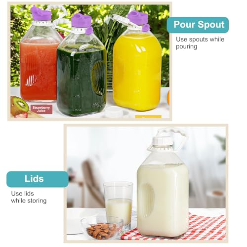 64 Oz Glass Milk Bottle With Lid