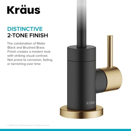 Purita™ Single Handle Drinking Water Filter Faucet for Reverse Osmosis or Water Filtration System in Brushed Brass