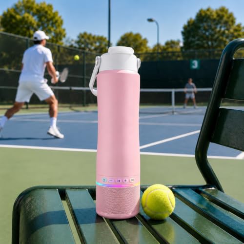Stainless Steel Water Bottle with Portable Bluetooth Speaker TWS