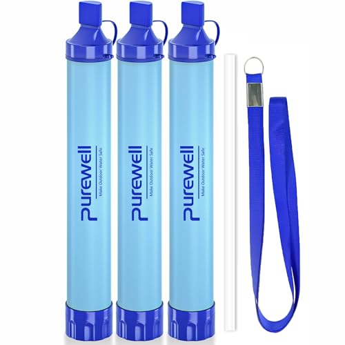 Outdoor Water Filter Personal Water Filtration Straw Emergency Survival Gear Water Purifier for Camping Hiking Climbing Backpacking