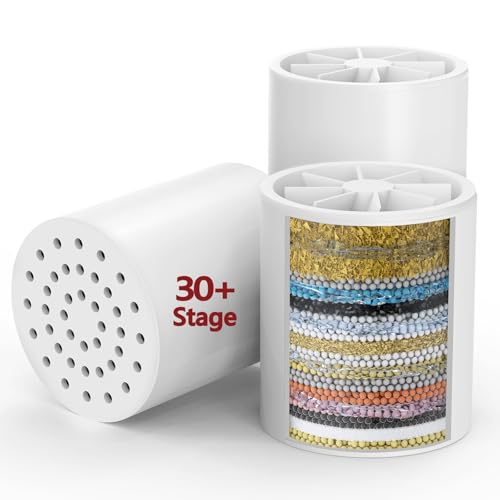 3 Pack 33 Stage Universal Shower Filter Replacement Cartridge (3 Count)