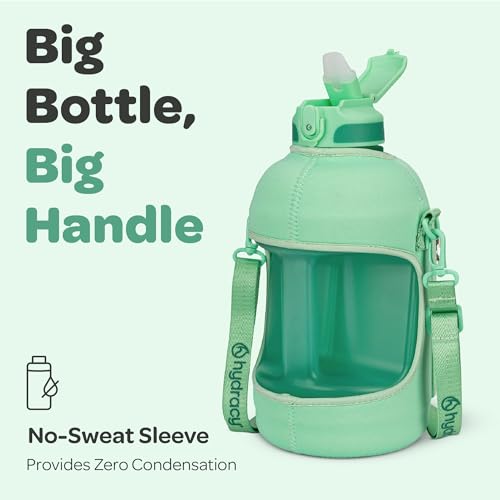 Motivational Water Bottle with Time Marker and Straw Lid 78 oz