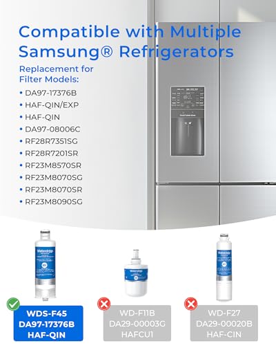 WDS F45 Water Filter Replacement for Samsung® DA97 (4 Count)