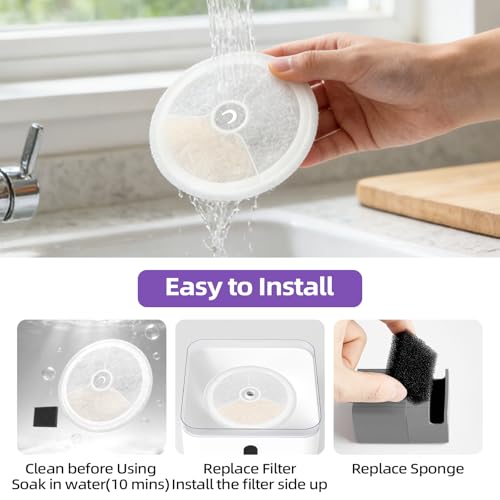 Upgraded Filter Units 3.0 for Cat Water Fountain E versweet 2S (10 Count)