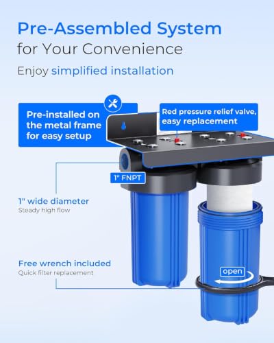 WHF21 SH Whole House Water Filter System for Well Water