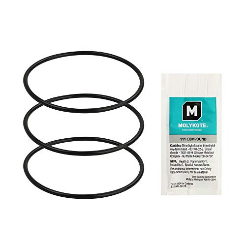 Systems Set 3 Pcs 3.5" O.D. Replacement ORing for Reverse Osmosis Water Filter Housings with Lubricant (3 Count)