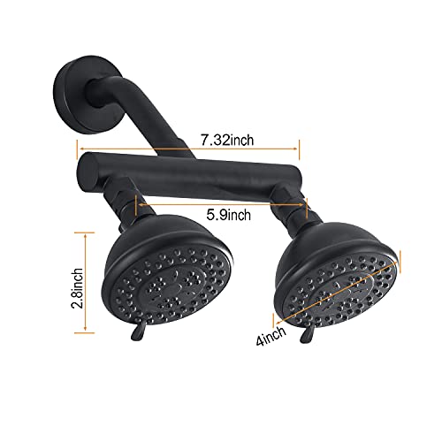 High Pressure Double Shower Head with Shut
