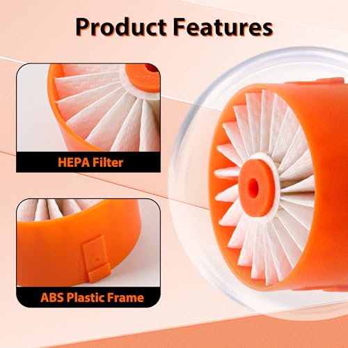 4 Pack Upgraded N858184 HEPA Filters Replacement Compatible with Craftsman V20 Cordless Stick Vacuum CMCVS001D1 (4 Count)