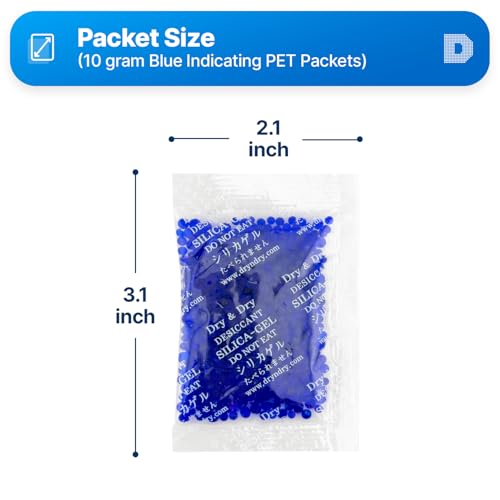 10 Gram Blue Indicating Silica Gel Packs