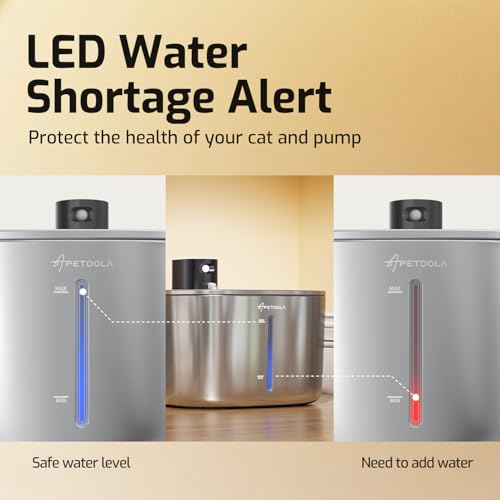 Wireless Cat Water Fountain Stainless Steel