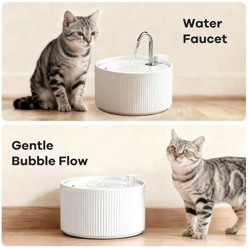 Upgrade 2.2L 78oz Ceramic Cat Fountain (78 Fl Oz)