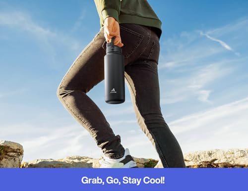40 oz Insulated Water Bottle with 2