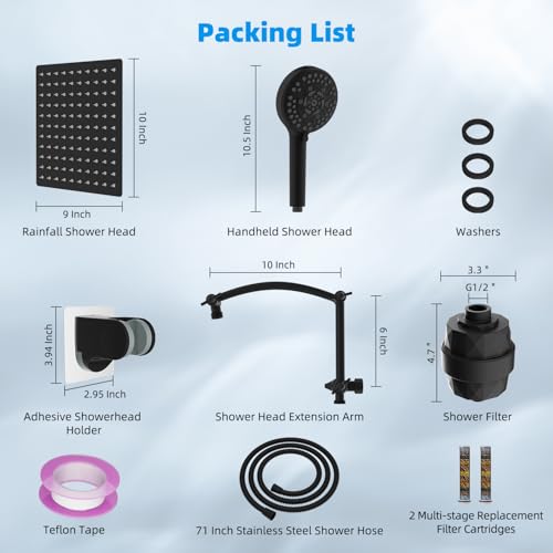 10" Dual Filtered Shower Head Combo