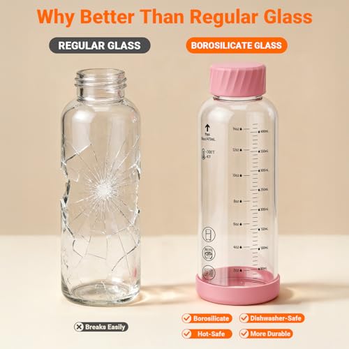 16 oz Glass Juice Bottles 4 Pack