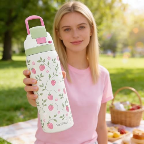 Strawberry Stainless Steel Water Bottle