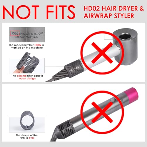 Magnetic Hair Dryer Filter Compatible with Dyson Supersonic Hair Dryer