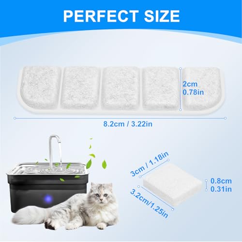 Dog Water Fountain Filter Replacement Fit for SIBAYS 355oz (20 Count)