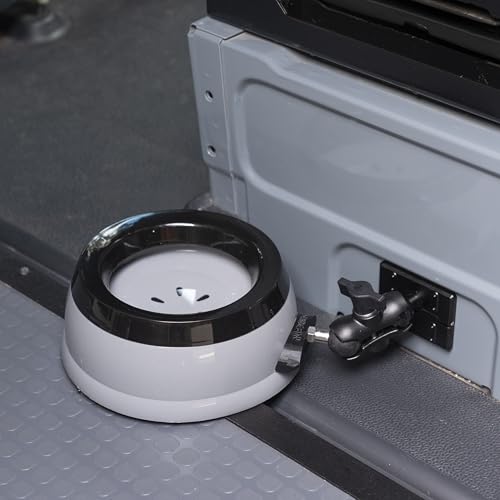 Splashless Pet Water Bowl with 1" Ball Mount for Campervans