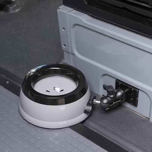 Splashless Pet Water Bowl with 1" Ball Mount for Campervans