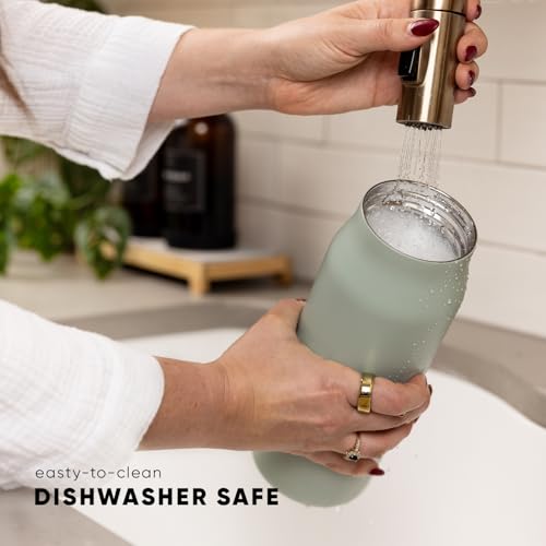 Insulated Water Bottle with Manual Straw