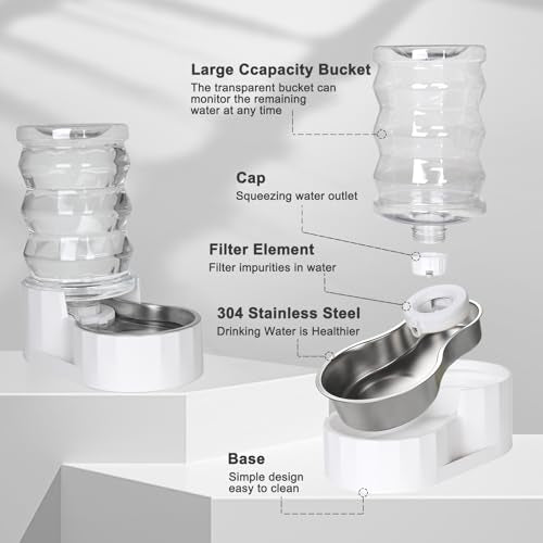 6.5L Stainless Steel Dog Water Dispenser