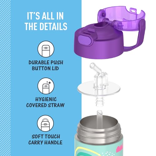 FUNTAINER Water Bottle with Straw
