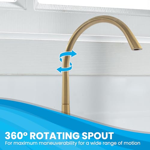 Non-Air-Gap Brass RO Faucet, Brushed Gold