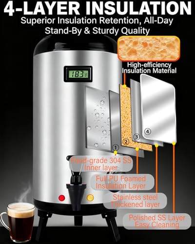 Electric Insulated Beverage Dispenser With Heating