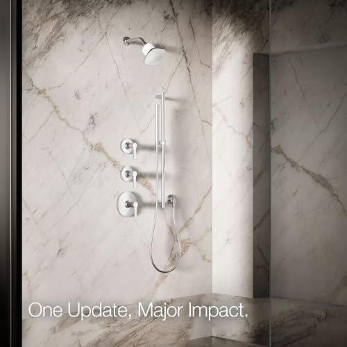 37722-G-CP Cinq Square Single-Function Filtered Showerhead, Five-Layer Filtration, 1.75 GPM, Contemporary Design, Easy to Clean, Polished Chrome